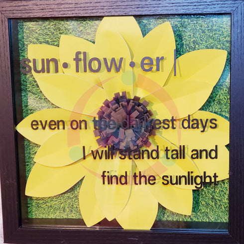 Sunflower Shadow Box